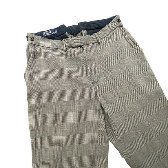 VTG Polo Ralph Lauren Pants Size 32x31 Beige POW Plaid...